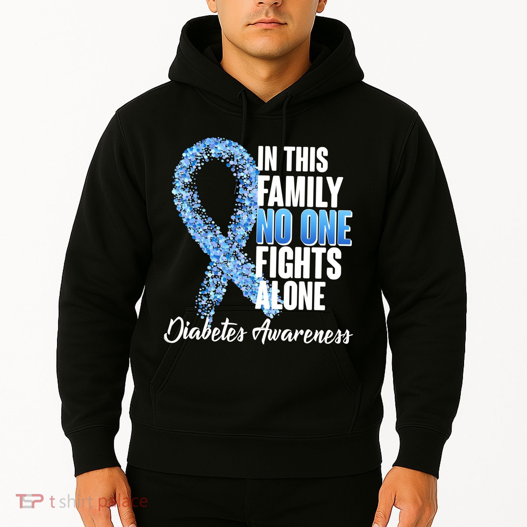 No One Fights Alone Diabetes Awareness Hoodie