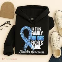 No One Fights Alone Diabetes Awareness Hoodie thumb 4
