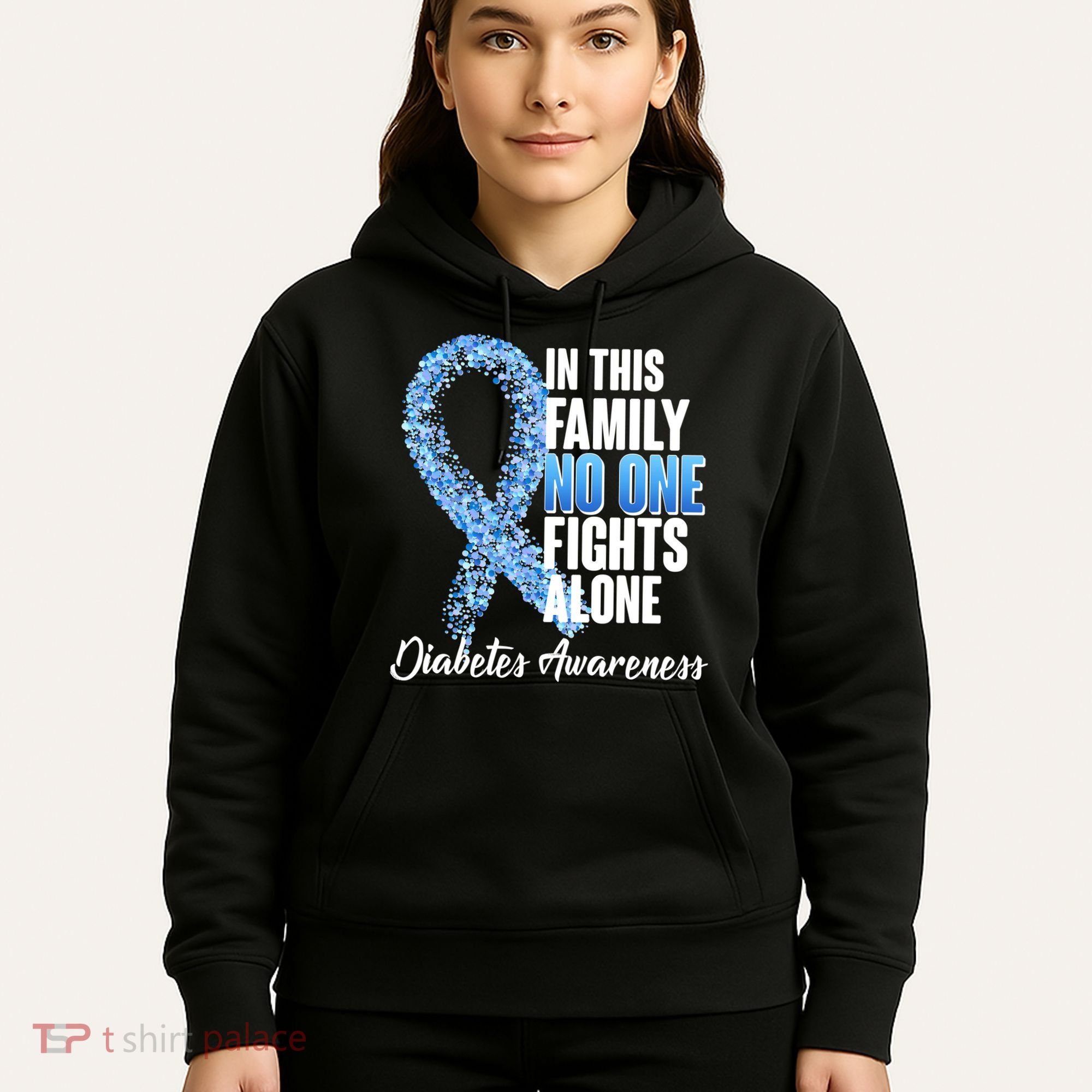 No One Fights Alone Diabetes Awareness Hoodie