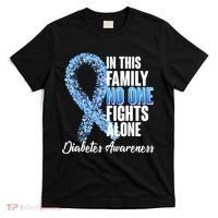 No One Fights Alone Diabetes Awareness T-Shirt thumb 0