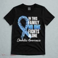 No One Fights Alone Diabetes Awareness T-Shirt thumb 5