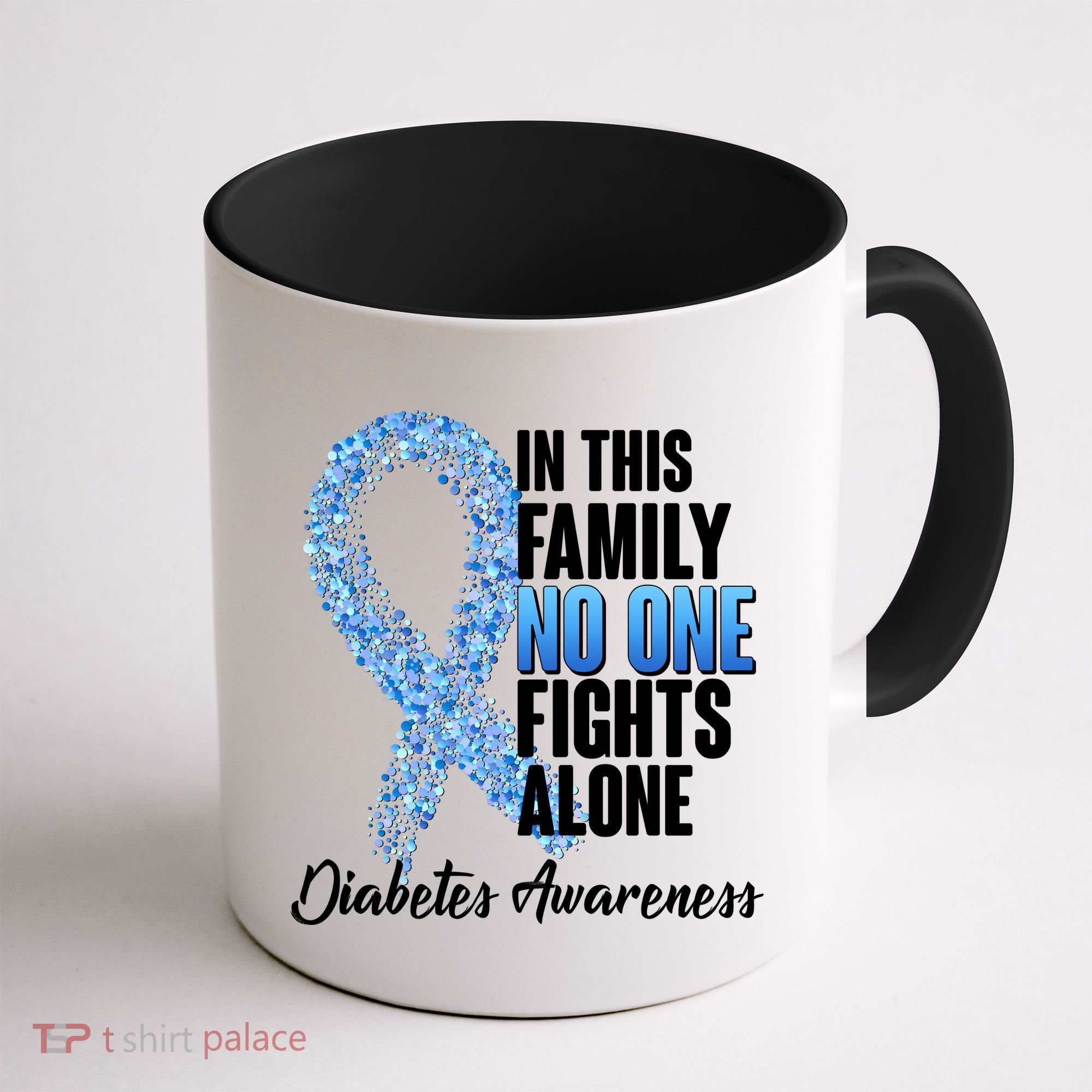 No One Fights Alone Diabetes Awareness Coffee Mug