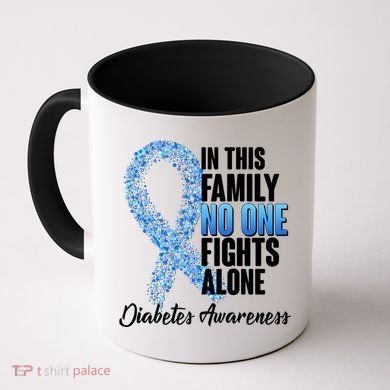 No One Fights Alone Diabetes Awareness Coffee Mug