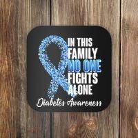 No One Fights Alone Diabetes Awareness Coaster thumb 0