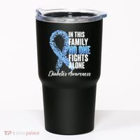No One Fights Alone Diabetes Awareness Tumbler thumb 0