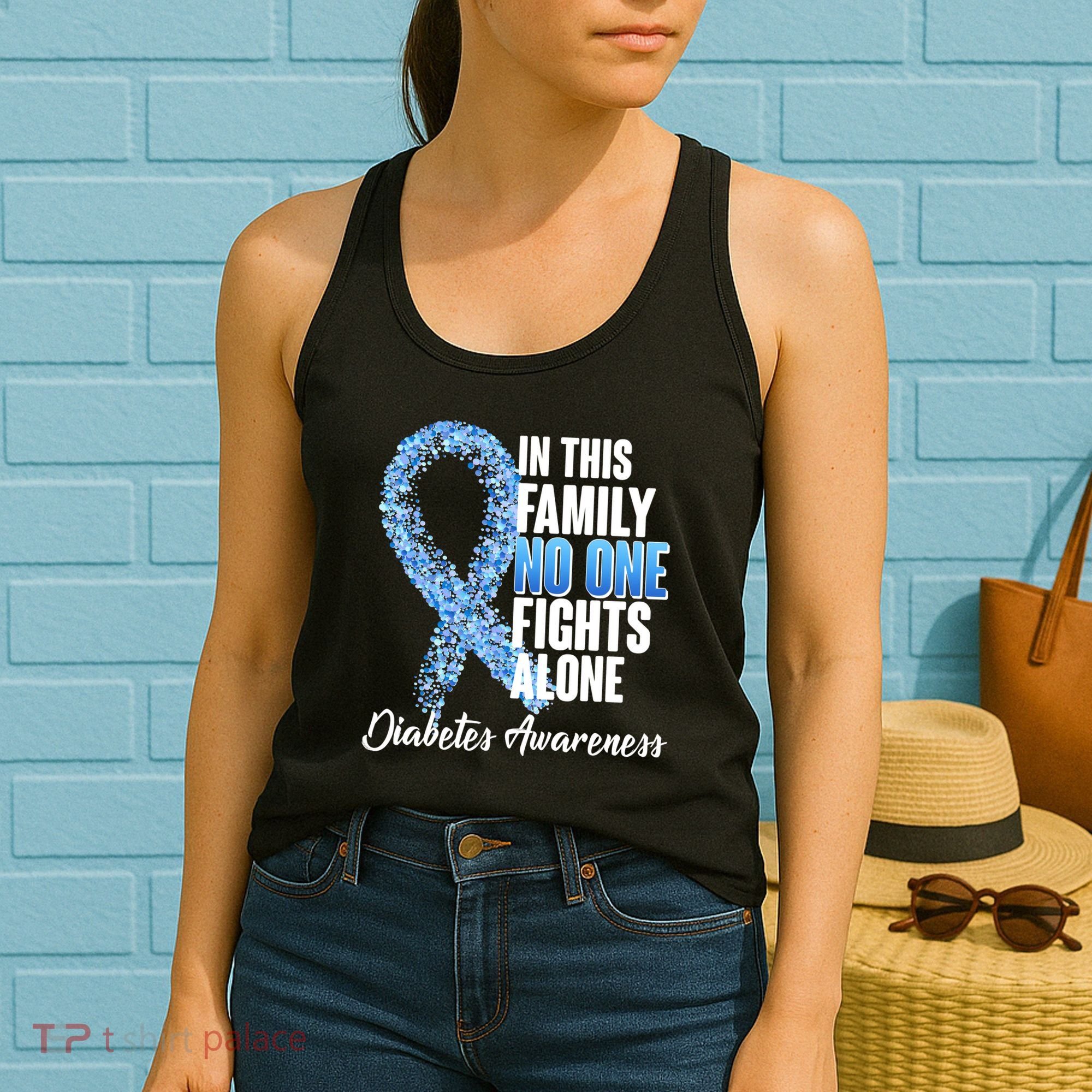 No One Fights Alone Diabetes Awareness Women's Tank Top