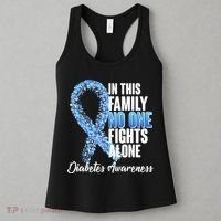 No One Fights Alone Diabetes Awareness Women's Tank Top thumb 3