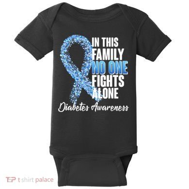 No One Fights Alone Diabetes Awareness Baby Bodysuit