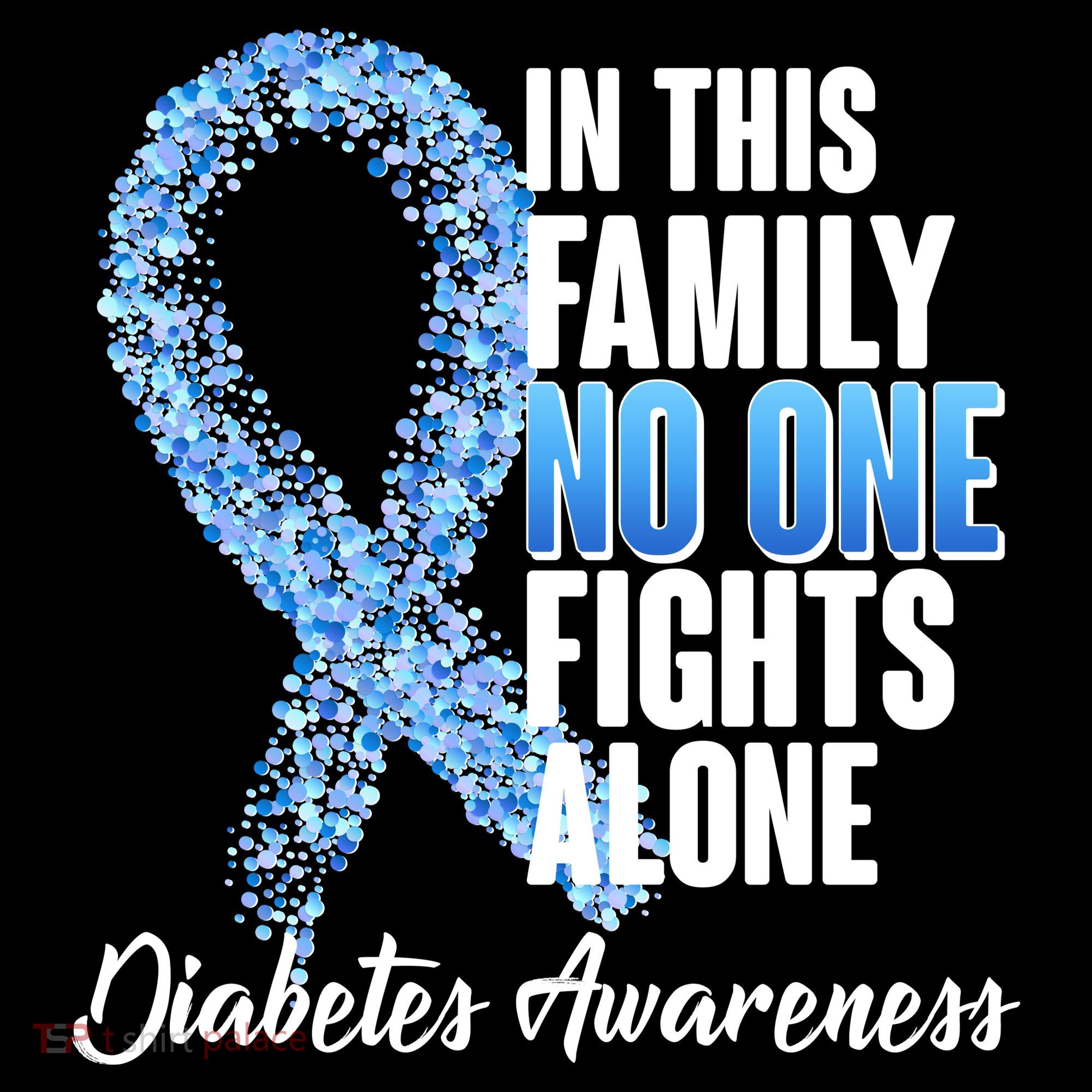 No One Fights Alone Diabetes Awareness Toddler Hoodie