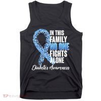 No One Fights Alone Diabetes Awareness Tank Top thumb 0
