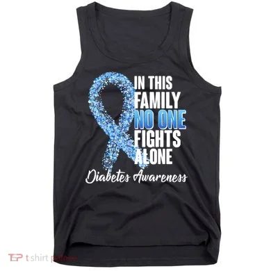 No One Fights Alone Diabetes Awareness Tank Top