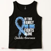 No One Fights Alone Diabetes Awareness Tank Top thumb 2