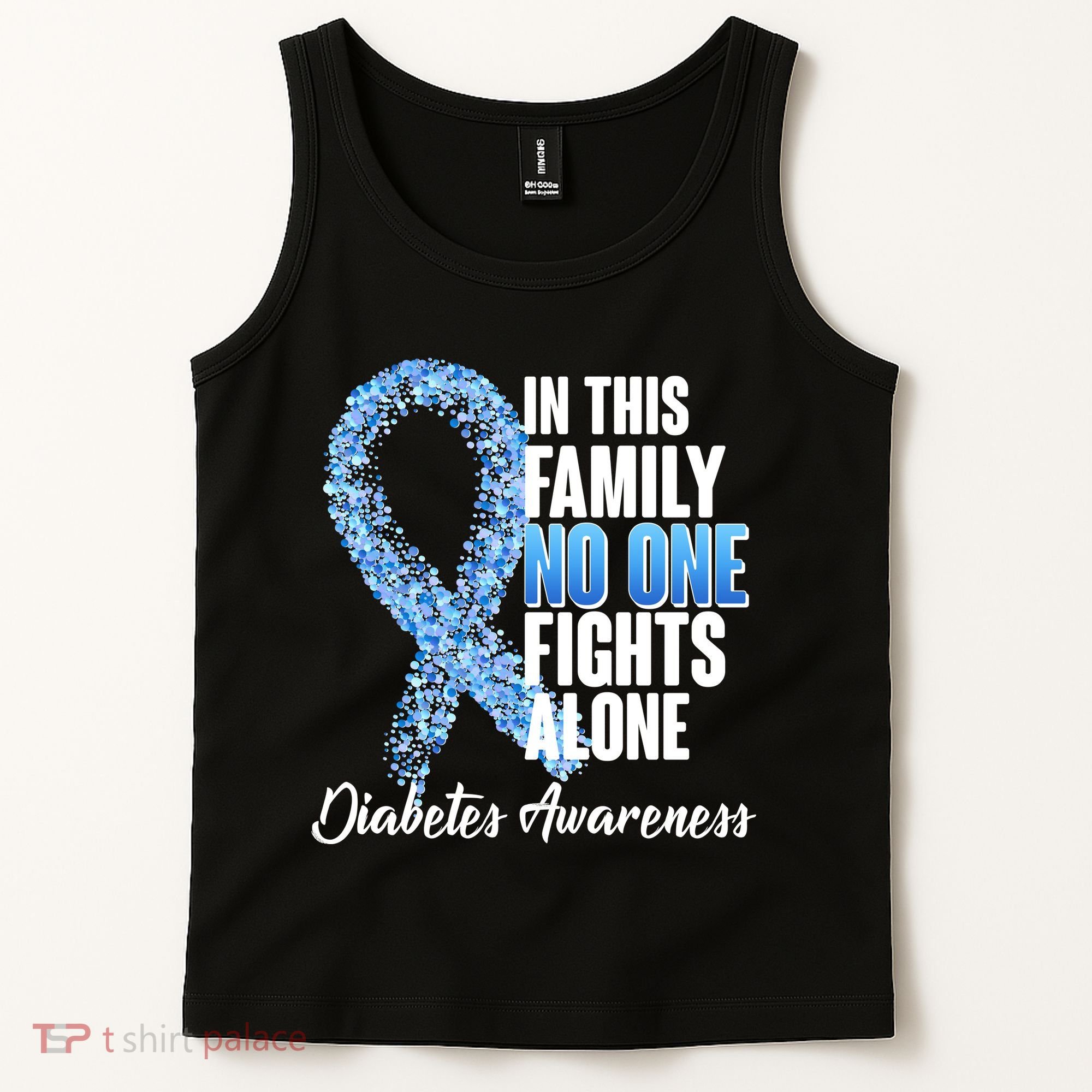 No One Fights Alone Diabetes Awareness Tank Top