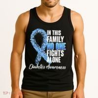 No One Fights Alone Diabetes Awareness Tank Top thumb 3