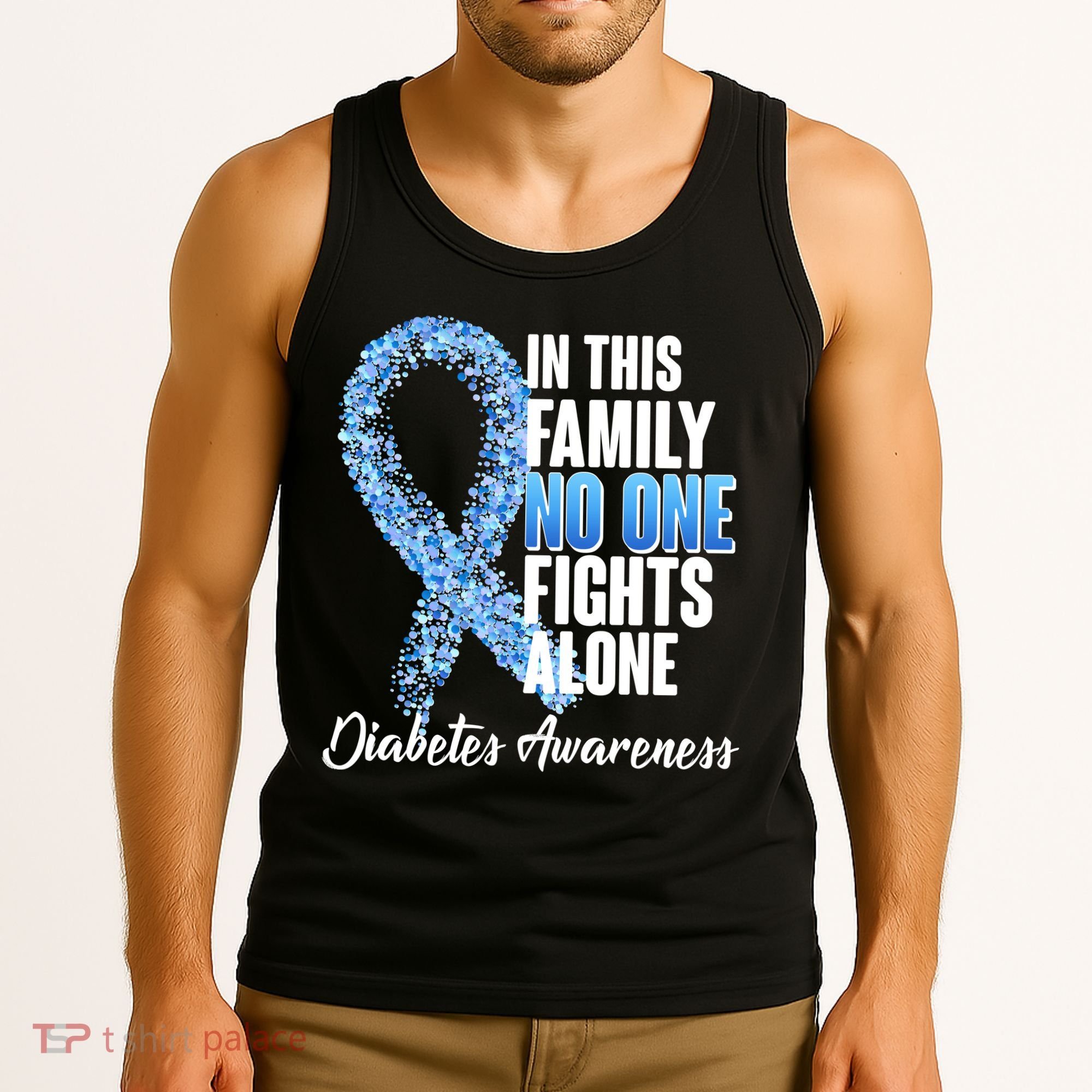 No One Fights Alone Diabetes Awareness Tank Top