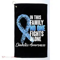 No One Fights Alone Diabetes Awareness Golf Towel thumb 0