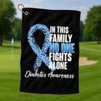 No One Fights Alone Diabetes Awareness Golf Towel thumb 1