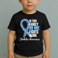 No One Fights Alone Diabetes Awareness Toddler T-Shirt thumb 2