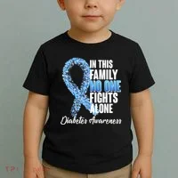 No One Fights Alone Diabetes Awareness Toddler T-Shirt thumb 2