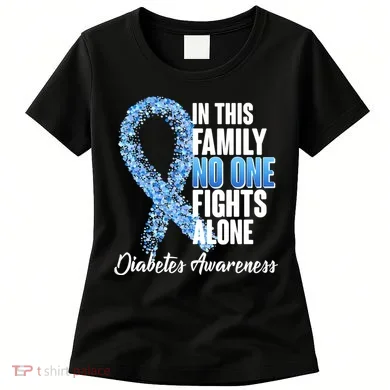 No One Fights Alone Diabetes Awareness Women's T-Shirt