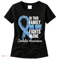 No One Fights Alone Diabetes Awareness Women's T-Shirt thumb 0