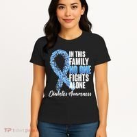 No One Fights Alone Diabetes Awareness Women's T-Shirt thumb 4