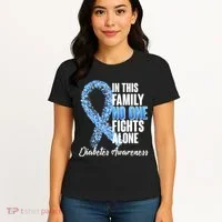 No One Fights Alone Diabetes Awareness Women's T-Shirt thumb 4