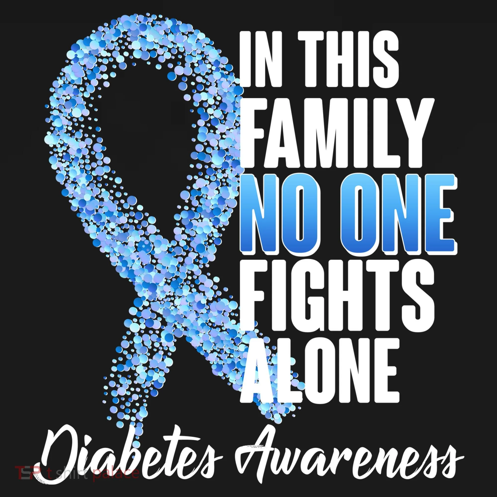 No One Fights Alone Diabetes Awareness Women's T-Shirt