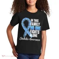 No One Fights Alone Diabetes Awareness Kids T-Shirt thumb 2