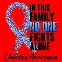 No One Fights Alone Diabetes Awareness Santa Hat thumb 1