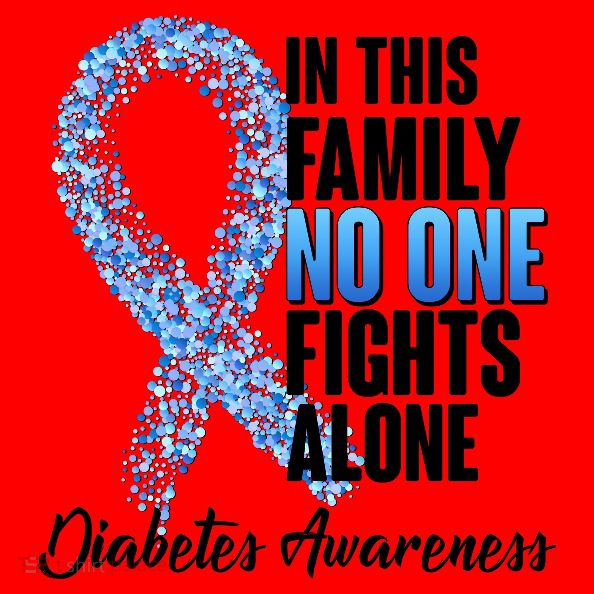 No One Fights Alone Diabetes Awareness Santa Hat