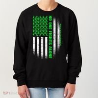 No One Fights Alone Mental Health Awareness Flag Women's Sweatshirt thumb 0