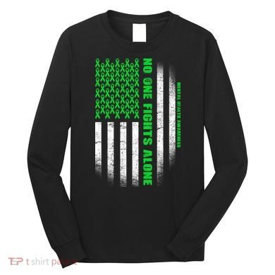 No One Fights Alone Mental Health Awareness Flag Long Sleeve Shirt