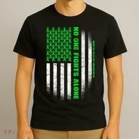 No One Fights Alone Mental Health Awareness Flag T-Shirt thumb 3