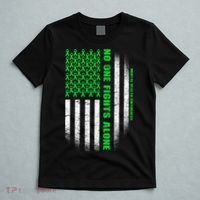 No One Fights Alone Mental Health Awareness Flag T-Shirt thumb 5