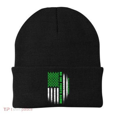 No One Fights Alone Mental Health Awareness Flag Beanie