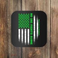 No One Fights Alone Mental Health Awareness Flag Coaster thumb 0