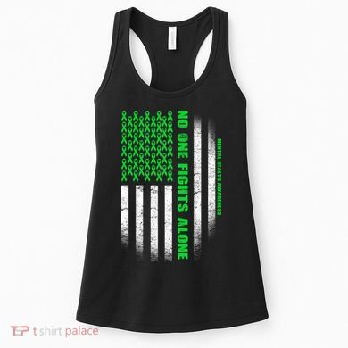 No One Fights Alone Mental Health Awareness Flag Women's Tank Top