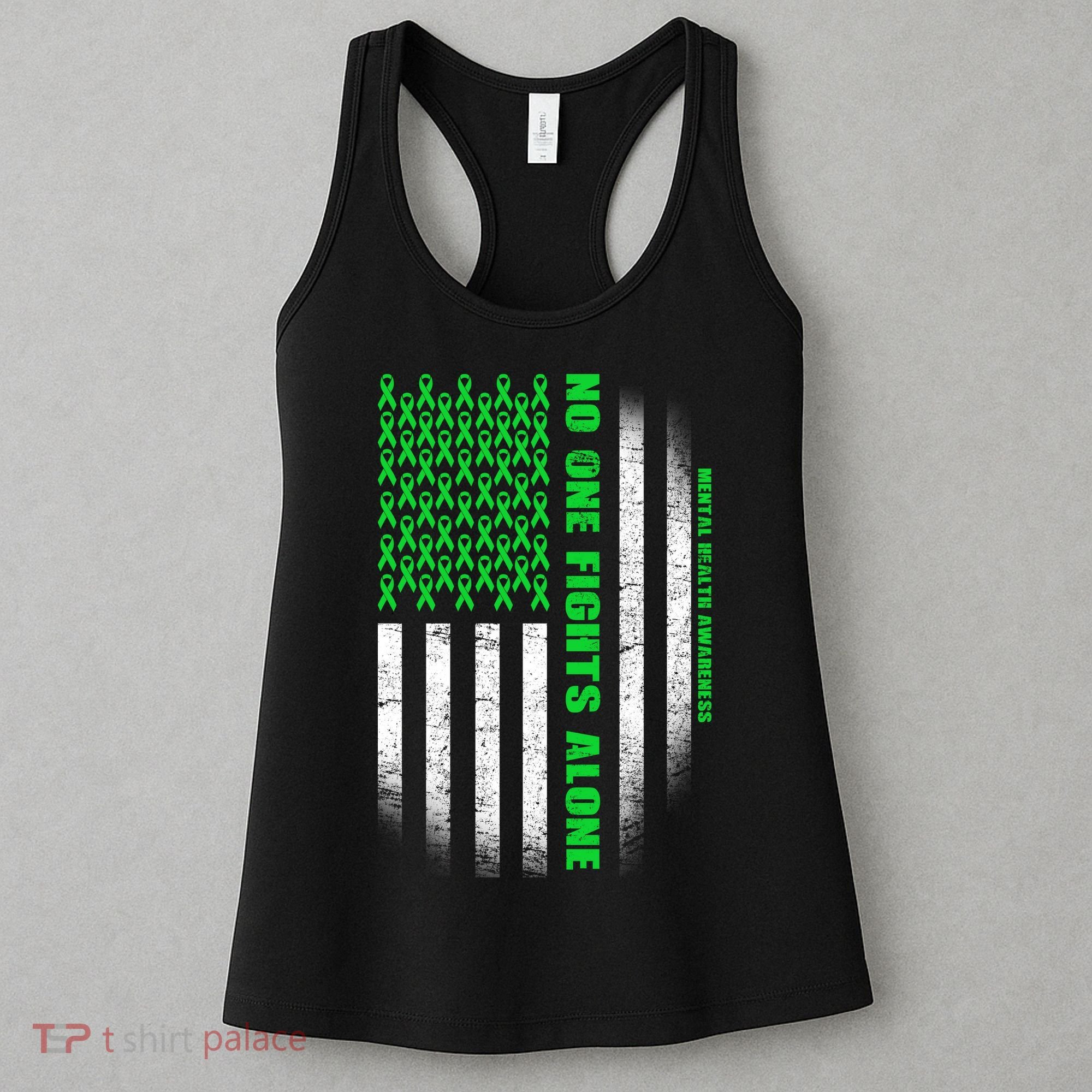 No One Fights Alone Mental Health Awareness Flag Women's Tank Top