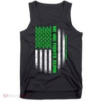 No One Fights Alone Mental Health Awareness Flag Tank Top thumb 0