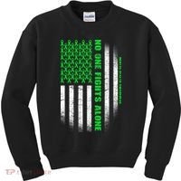No One Fights Alone Mental Health Awareness Flag Kids Sweatshirt thumb 0