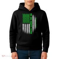 No One Fights Alone Mental Health Awareness Flag Kids Hoodie thumb 4