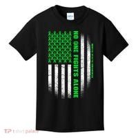 No One Fights Alone Mental Health Awareness Flag Kids T-Shirt thumb 0