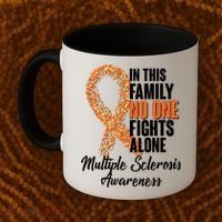 No One Fights Alone Multiple Sclerosis Awareness Coffee Mug thumb 2