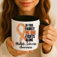 No One Fights Alone Multiple Sclerosis Awareness Coffee Mug thumb 3