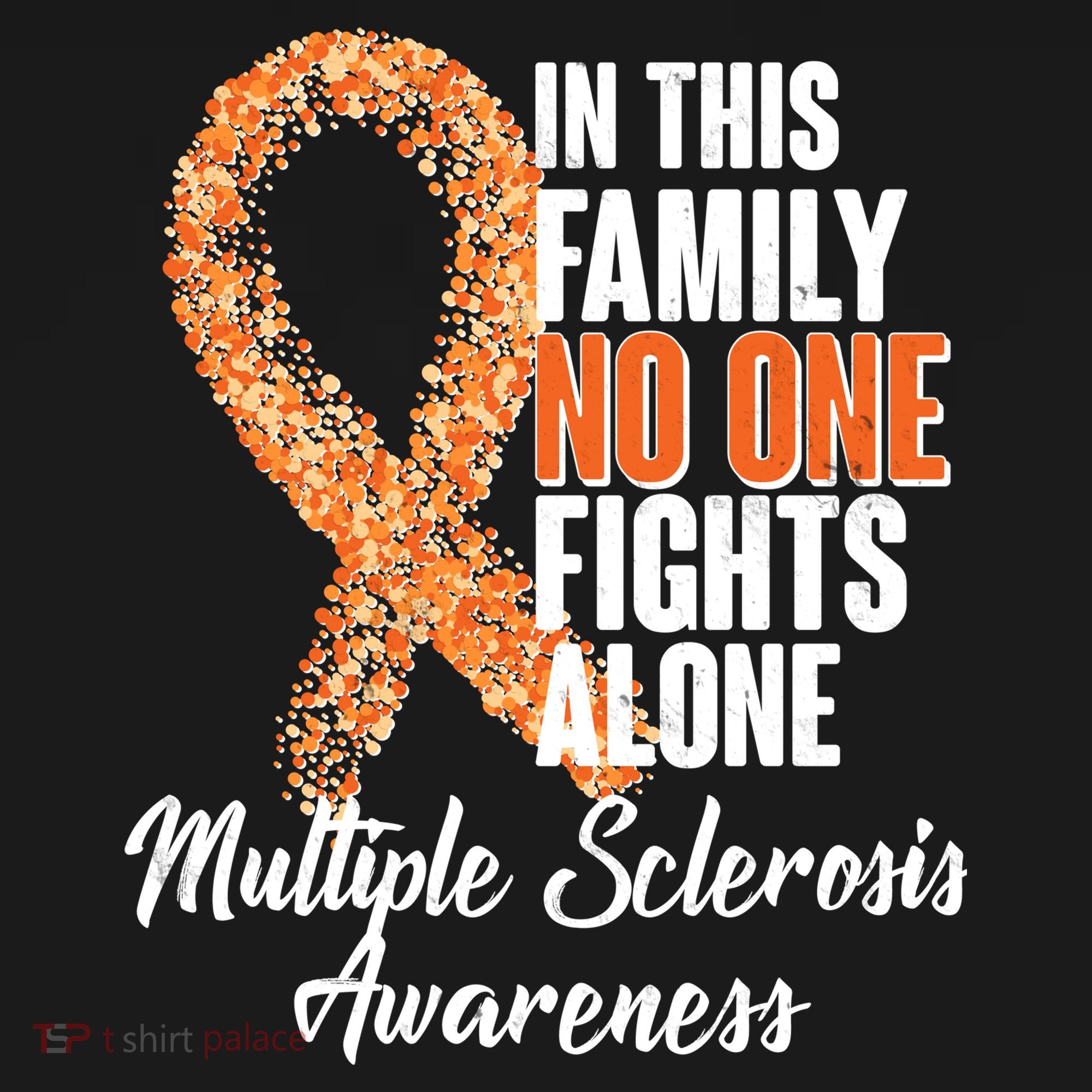 No One Fights Alone Multiple Sclerosis Awareness Ornament