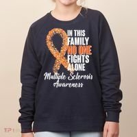 No One Fights Alone Multiple Sclerosis Awareness Women's Sweatshirt thumb 0