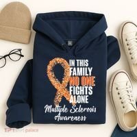 No One Fights Alone Multiple Sclerosis Awareness Hoodie thumb 4