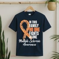 No One Fights Alone Multiple Sclerosis Awareness T-Shirt thumb 2