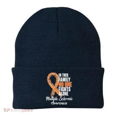 No One Fights Alone Multiple Sclerosis Awareness Beanie